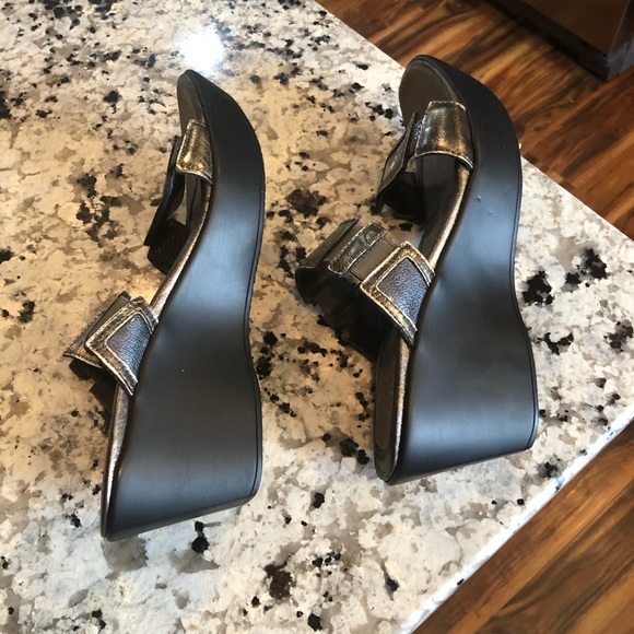 Naot Shoes Naot Treasure Gunmetal Wedge Sandal 42 Poshmark